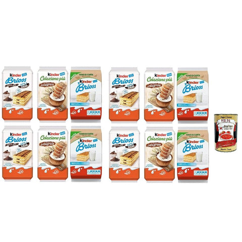 Kinder Brioss mit Milch Integral-kakao brioche snack 12 x 270 gr Testpaket Original italienisch inkl. Italian Gourmet Polpa 400g