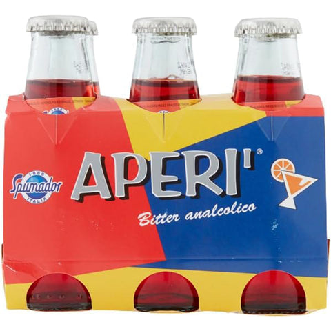 APERI' APERI' alkoholfreier roter Bitter 6x100ml Original italienisch Spirituosen