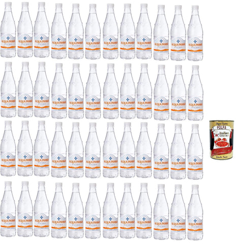 Acqua Panna Still Natural Mineralwasser, natürliches Wasser, Mineral Water 48x 500ml Original italienisch inkl. Italian Gourmet Polpa 400g