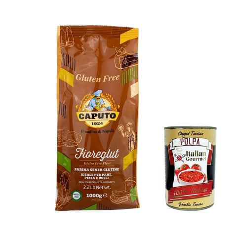 Caputo Antico Molino Mehl Farina senza glutine Fioreglut Glutenfrei 1Kg 12x Original italienisch inkl. Italian Gourmet Polpa 400g