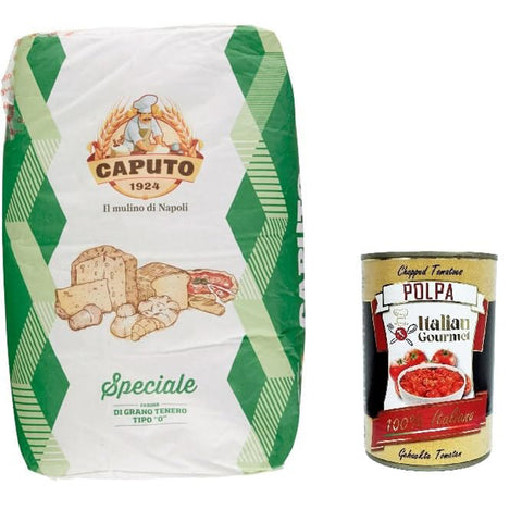 Caputo Farina Speciale Napoli Molino Caputo Mehl 25kg Original italienisch inkl. Italian Gourmet Polpa 400g