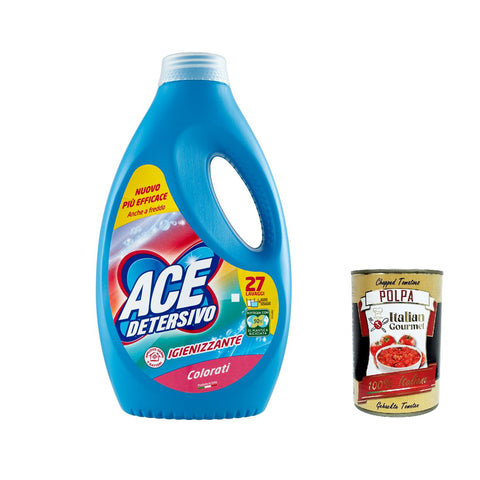 ACE Detersivo Igienizzante Colorati,,, Waschmittel, Flüssigwaschmittel Waschmaschine 3x1350ml Original italienisch Pflege