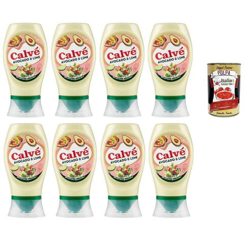 Calvè Salsa, Avocado - und Limettensauce, Würzsoße, Glutenfrei Würzsauce, 250ml Top Down 8x 250ml inkl. Italian Gourmet polpa 400g Original italienisch