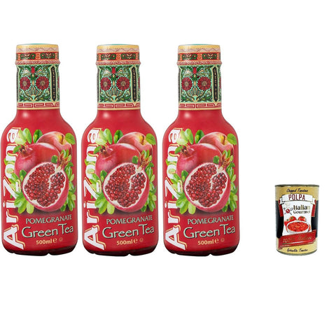 Arizona Pomegranate Green Tea 3x500ml Original italienisch Getränk