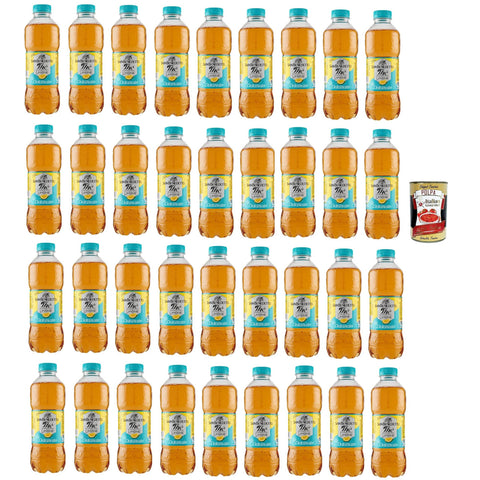San Benedetto Thè Deteinato Limone entkoffeiniert Eistee The' Zitrone PET Einweg ice tea erfrischend Ohne Konservierungsstoffe und künstliche Farbstoffe 36x500