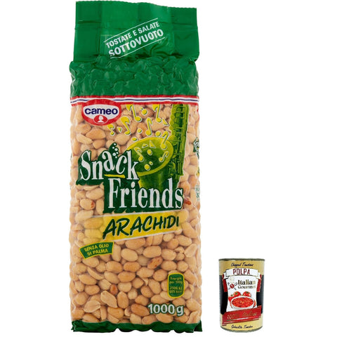 Cameo Snack Friends Arachidi, Geröstete und herzhafte Erdnüsse für Aperitif 1x1000g Original italienisch