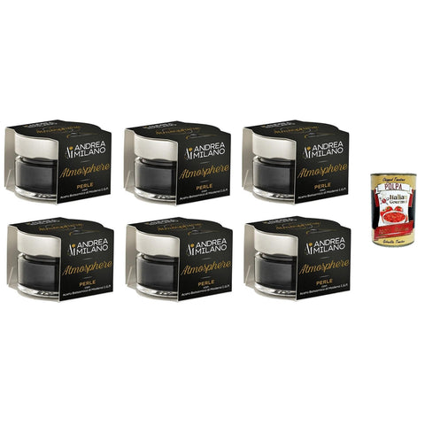 Andrea Milano Atmosphere Perlen aus Balsamico-Essig aus Modena IGP 50 g 6x italienisch Original + kostenlos polpa 400 g