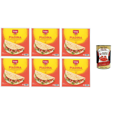 Schär Glutenfreie Piadina mit nativem Olivenöl extra und Sonnenblumenöl Glutenfrei 6x 240 g Enthält 3 Piadine italienisch Original