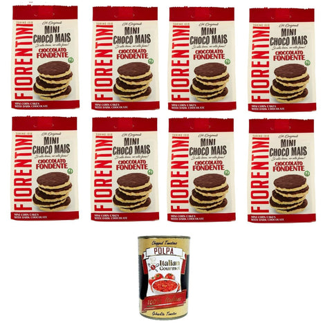 Fiorentini the Originals Mini Choco Corn Dark Chocolate 8x60 g italienisch Original Pastasauce + kostenlos polpa 400 g