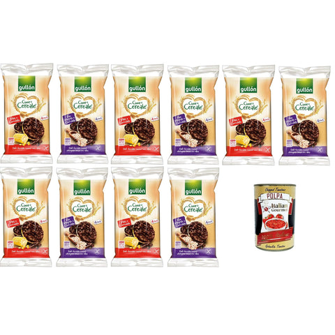 Gullon Cuor di Cereale Gallette di Mais e di Riso Ricoperte di Cioccolato Fondente Cuor di Cereal Mais- und Reiskuchen mit dunkler Schokolade überzogen 10x100 g