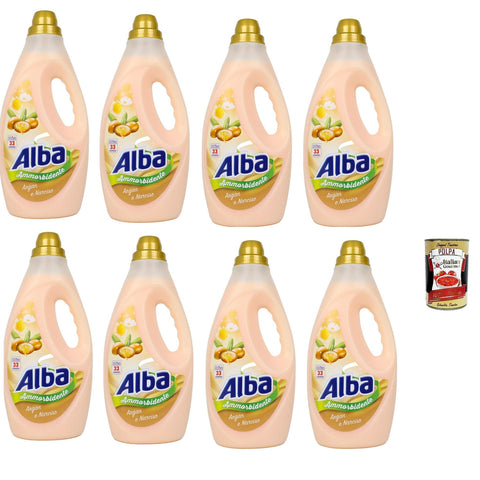 Alba Ammorbidente Argan and Daffodil, Weichspüler, Fabric Softener, 33 Wäschen, 8 x 1850 ml italienisch Original
