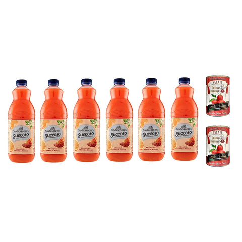 San Benedetto Succoso Orange & rote Orange PET flasche Fruchtsaft saft 6x1,5l Original italienisch Getränk