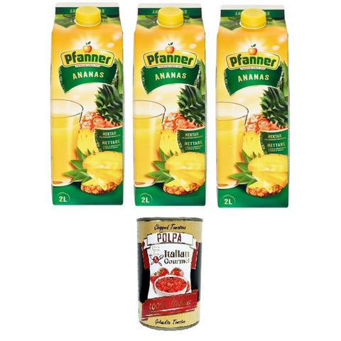 Ananas Nettare da Concentrato Ananasnektar aus Konzentrat 3x 2 lt Fruchtsäfte italienisch Original
