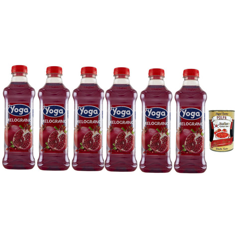 Yoga Bar Frutti Rossi Melograno Rote Früchte Granatapfel Fruchtsaft Getränk Fruchtgeschmack PET Glasflasche 6x 1000 ml fruit juice italienisch Original