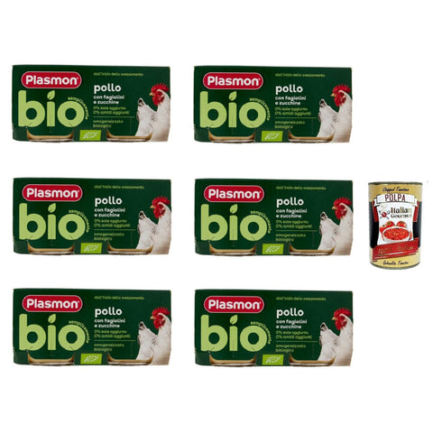Plasmon Omogeneizzato di Pollo, Hähnchen homogenisiert 6x (2x80 g) 6x (2x80 g) Geflügelklein italienisch Original