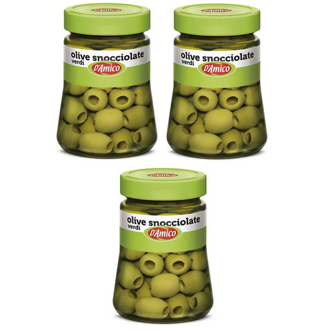 D'amico Olive Verdi Snocciolate in Salamoia Entkernte Grüne Oliven in Salzlake 290 g Gemüsegerichte italienisch Original
