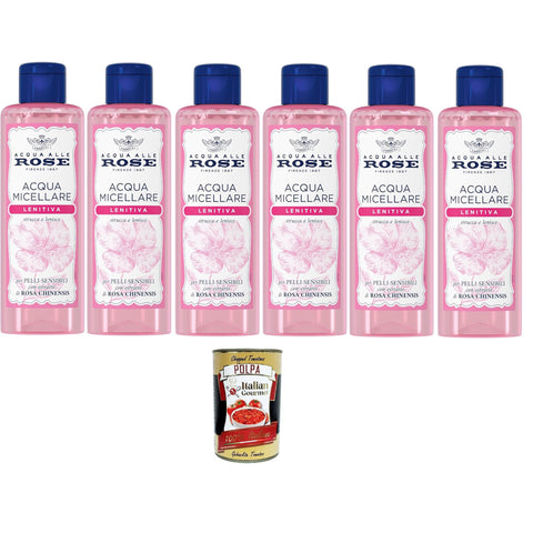 Acqua alle Rose Acqua Micellare Lenitiva per Pelli Sensibili Rosenwasser Beruhigendes Mizellenwasser für empfindliche Haut 6x200 ml italienisch Original