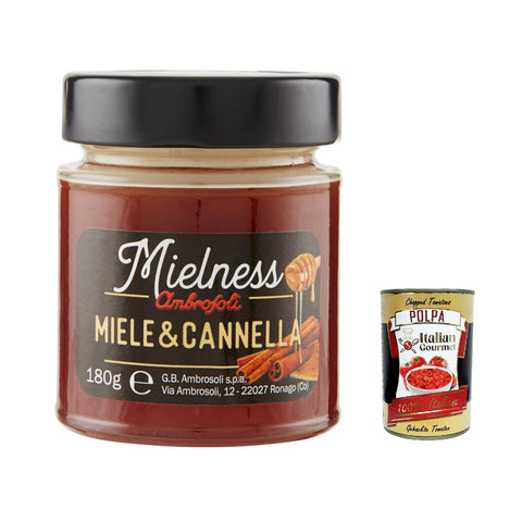 Ambrosoli Mielnsess Miele e cannella, Blumenhonig mit Zimtextrakt 3x180g Original italienisch Aufstrich