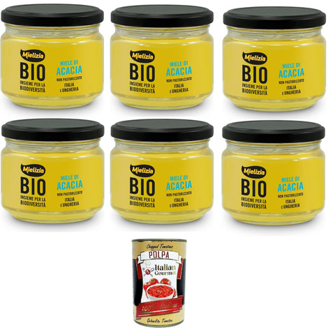 Mielizia Miele Di Acacia Non pastorizzato Unpasteurisierter Akazienhonig 6x300g Original italienisch Aufstrich