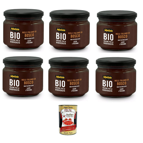 Mielizia Miele Di Bosco Non pastorizzato Unpasteurisierter Waldhonig 6x300g Original italienisch Aufstrich