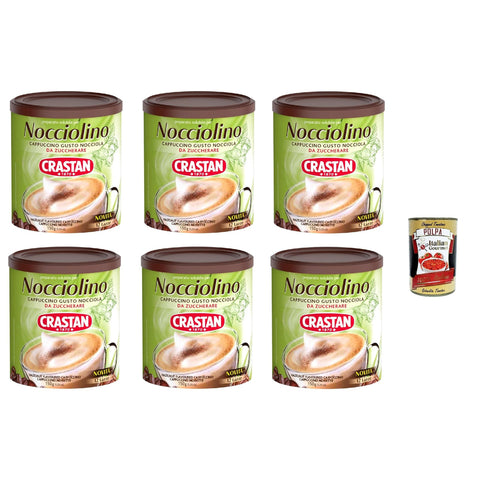 Crastan Nocciolino, Cappuccino Solubile Gusto Nocciola, Cappuccino löslicher Haselnussgeschmack 6x150g Original italienisch Getränk