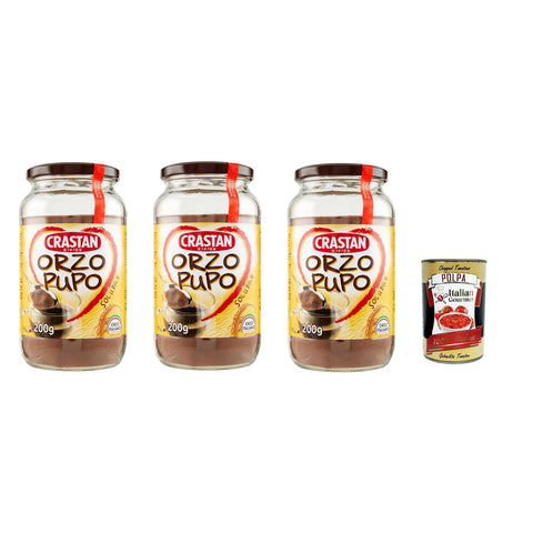 Crastan Orzo Pupo, 100% italien Instant lösliche Gerste Getreidekaffee Kaffee 3x 200 gr Instantkaffee italienisch Original