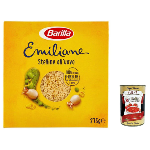 Pasta all' Pasta all' Uovo Le Emiliane stelline Eiernudeln Pasta mit Ei 275 g 10x italienisch Original + kostenlos polpa 400 g