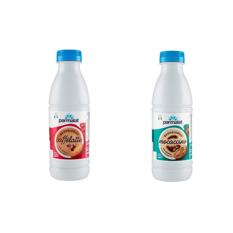 Testpaket Latte Parmalat Buongiornno UHT 6x caffèlatte 6x Mocaccino (12x 500 ml) Kapseln & Pads italienisch Original