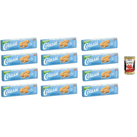 Colussi Gli originali biscotti OSVEGO Die originalen OSVEGO-Kekse 250 g 12x italienisch Original + kostenlos Polpa di Pomodoro 400 g Tin