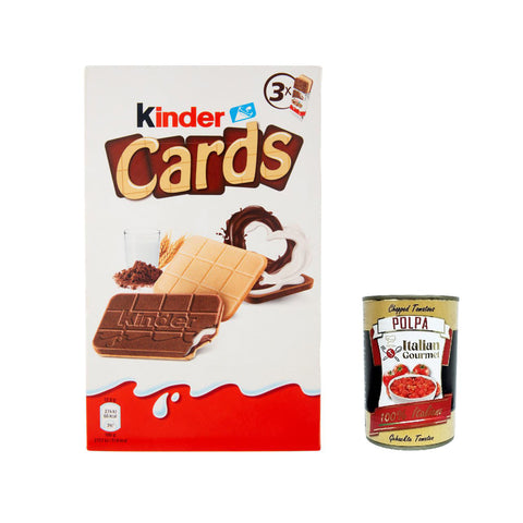 Kinder Cards Waffel mit scholokade schoko riegel 3 Stück kekse waffel 76.8 g italienisch Original