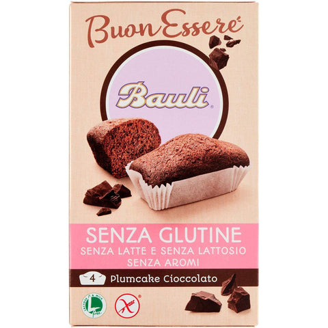 Bauli Buonessere PLUMCAKE Schokolade Glutenfrei, Laktosefrei, Geschmacksfrei 6x132g Original italienisch Kekse