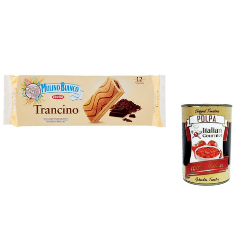 Mulino Bianco Trancino Snack ohne Zusatzstoffe und Konservierungsstoffe 12 Kuchen Stück 396 g italienisch Original