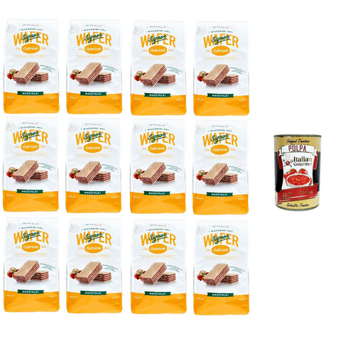 Cabrioni i waferini del signor cabrioni wafer nocciola! Mr. Cabrionis Haselnusswaffeln! 12x400 g italienisch Original Kekse + kostenlos polpa 400 g