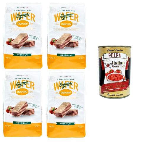 Cabrioni i waferini del signor wafer nocciola! Mr. Cabrionis Haselnusswaffeln! 4x400g Original italienisch Kekse