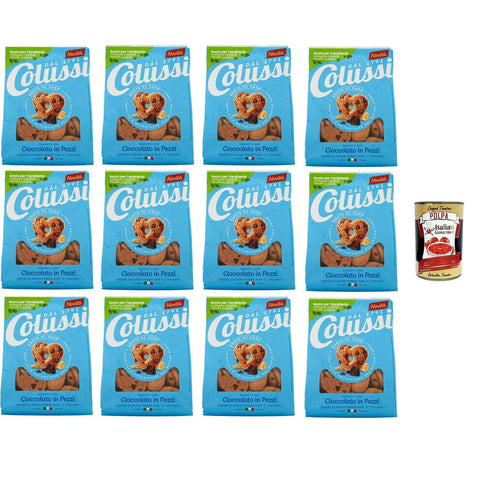 Colussi Biscotti Frollino con Cioccolato in Pezzi Butterkekse mit Schokoladenstückchen Kekse Biscuits 12x500g Original italienisch