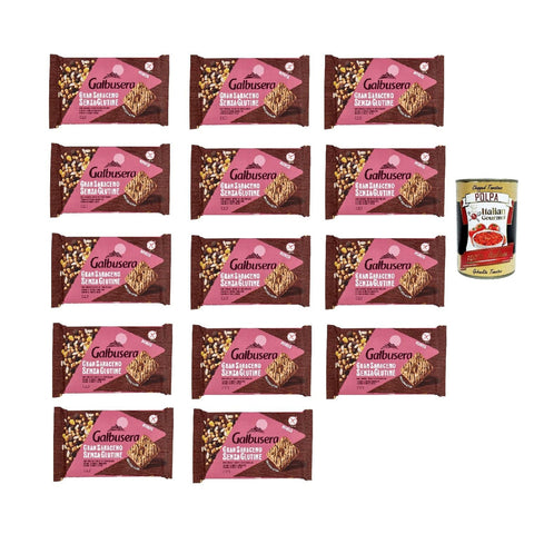 Galbusera Gran Saraceno Senza Glutine con Gocce di Cioccolato, Glutenfreie Chocolate Chip Cookies 14x260g Original italienisch Kekse