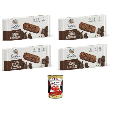 Gentilini Osvego al cioccolato Schokoladen-Osvego 4x250 g italienisch Original Pastasauce + kostenlos Polpa 400 g