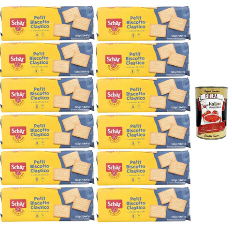 Schar Petit Biscotto classico senza glutine Petit Classic glutenfreier Keks 12x165g Original italienisch Kekse