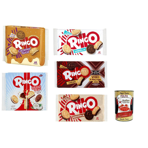 Testpaket Ringo Vaniglia Cacao Cereali Caramello Nocciola. Kakao Vanille Kekse Biscuits Cookies 3x330g Original italienisch
