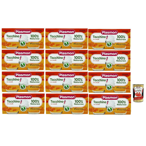 Plasmon Carne Tacchino e cereale ( ) Mit italienischem Fleisch 100% natürlich ohne Stärken und Räume hinzugefügt 2x80 g 12x italienisch Original Müsli + kostenlos