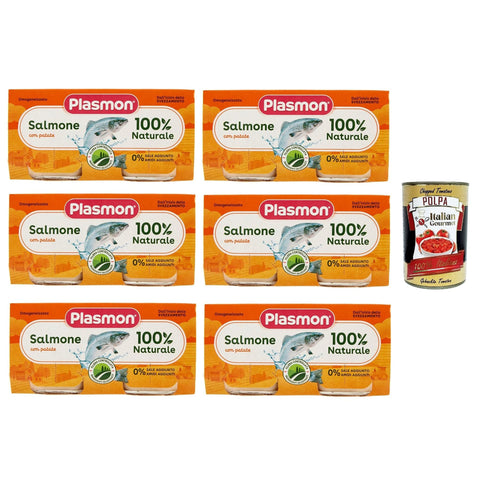 Plasmon Pesce Salmone con Patate ( ) Mit ausgewählten Zutaten 100% natürlich Ohne Stärken und Salz hinzugefügt 2x80 g 6x italienisch Original Pastasauce +