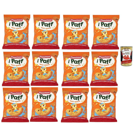Plasmon snack Mais e Miglio 12x15 g italienisch Original Pastasauce + kostenlos polpa 400 g