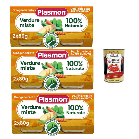 Plasmon verdure miste, Mit ausgewählten Zutaten 2x80g Original italienisch Kekse