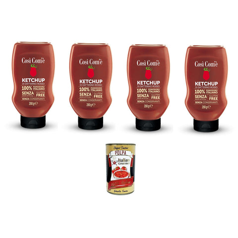 Cosi Com'è Ketchup di Datterino Rosso al Naturale Natural Red Datterino Ketchup 4x200 gr italienisch Original