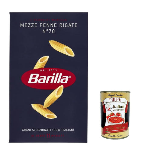 Pasta Mezze Penne Rigate nr. 70, 100% italienisch Nudeln 500 g pack Knabberartikel Original