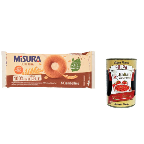 Miusra Ciambelline Integrali Fibraextra Kuchen Vollkornmehl Wholemeal Donuts 230 g Knabberartikel italienisch Original