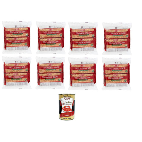 Fiorentini Croccantini di Sesamo Sesam Croccantini 8x120 g italienisch Original Pastasauce + kostenlos polpa 400 g