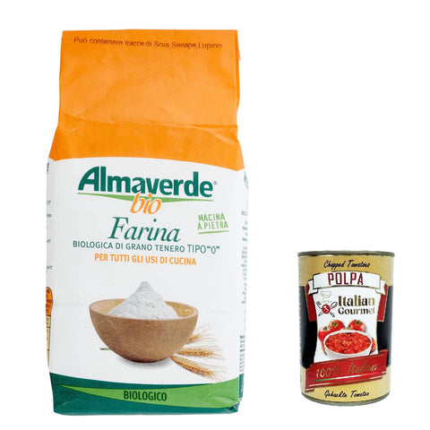 Almaverde Bio Biologischer Weizenmehl Typ "0" für alle Kochen verwendet 1000 g Koch- & Backzutaten italienisch Original