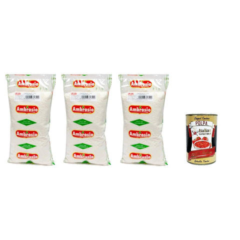 Ambrosio? Kokosmeel? Ambrosio? Kokosmeel? Rapè Kokospulp Zak van 1 kg 3x italienisch Original Pastasauce + kostenlos polpa 400 g