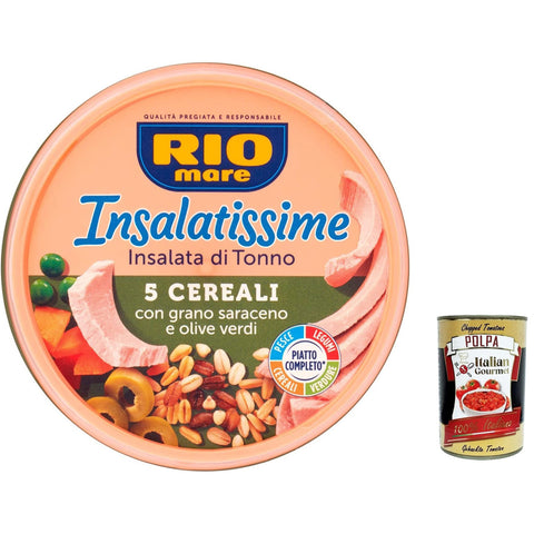 Rio Mare Insalatissime tonno e e 5 cereali Salad Thunfisch mit 5 Getreide 220 g Koch- & Backzutaten italienisch Original